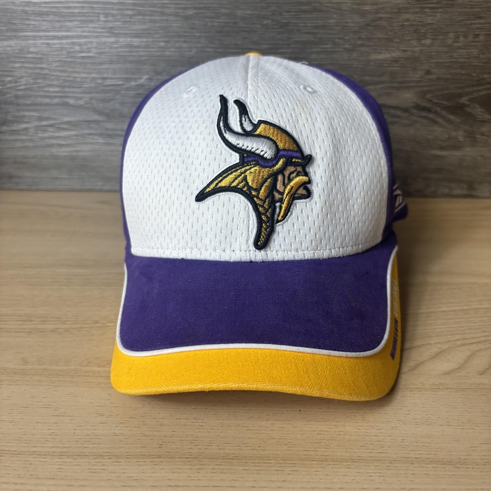 Minnesota Vikings Hat Cap Strap Back NFL Football Purple Gold White Reebok Mens